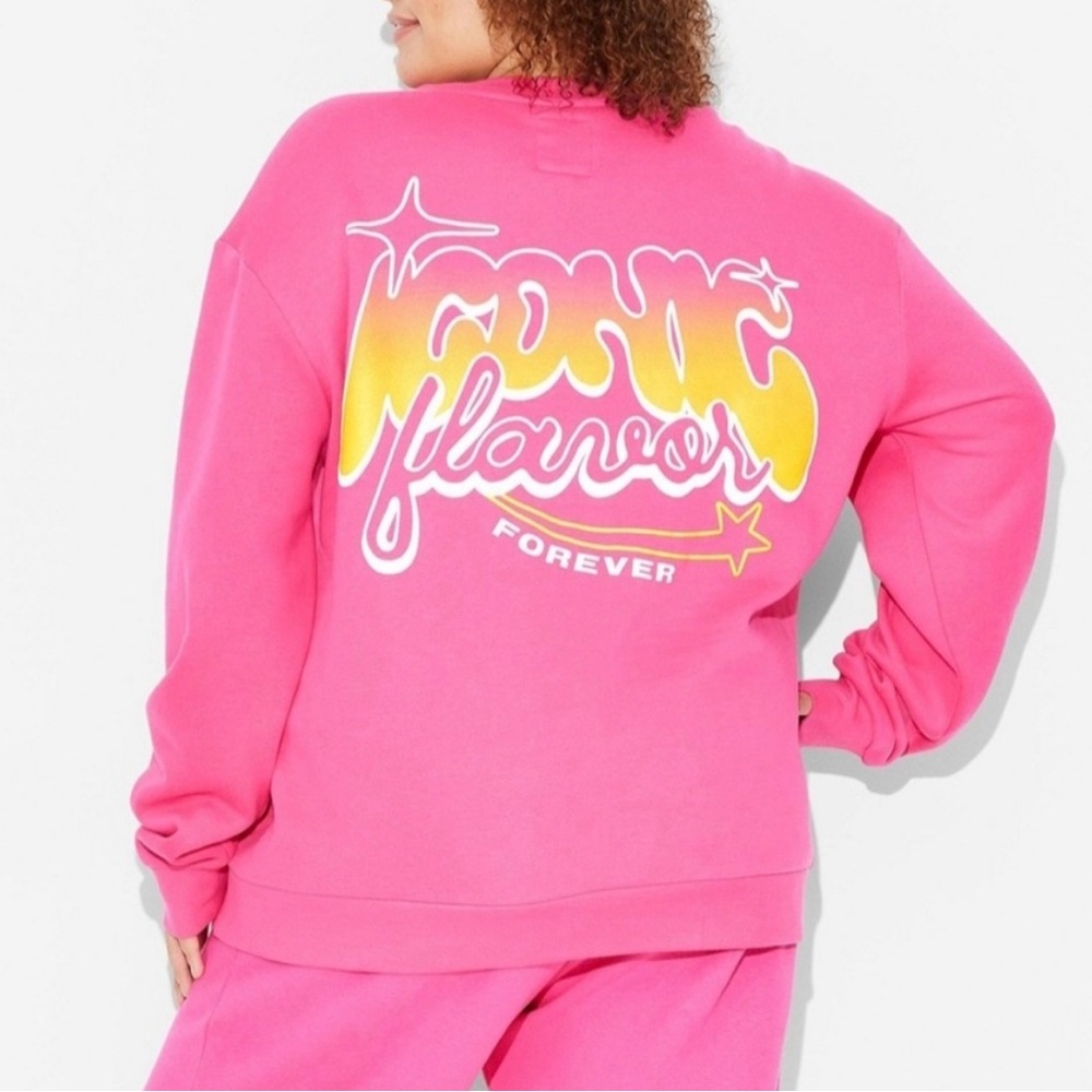 Adult Poppi Forever Icon Graphic Sweatshirt - Pink Size L - Picture 6 of 10